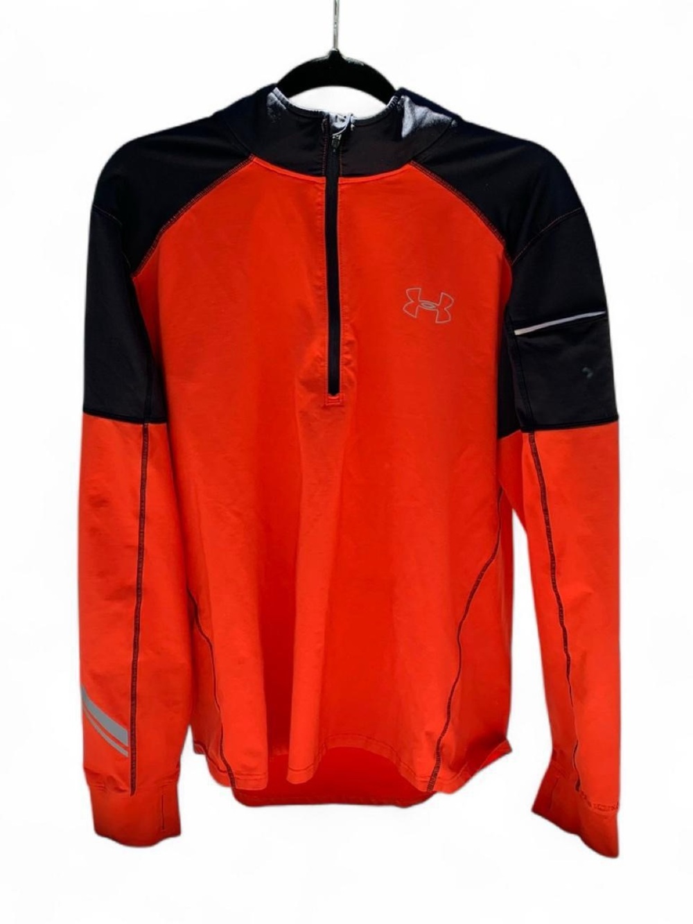 Under Armour Red and Black Quarter-Zip Performance Pullover